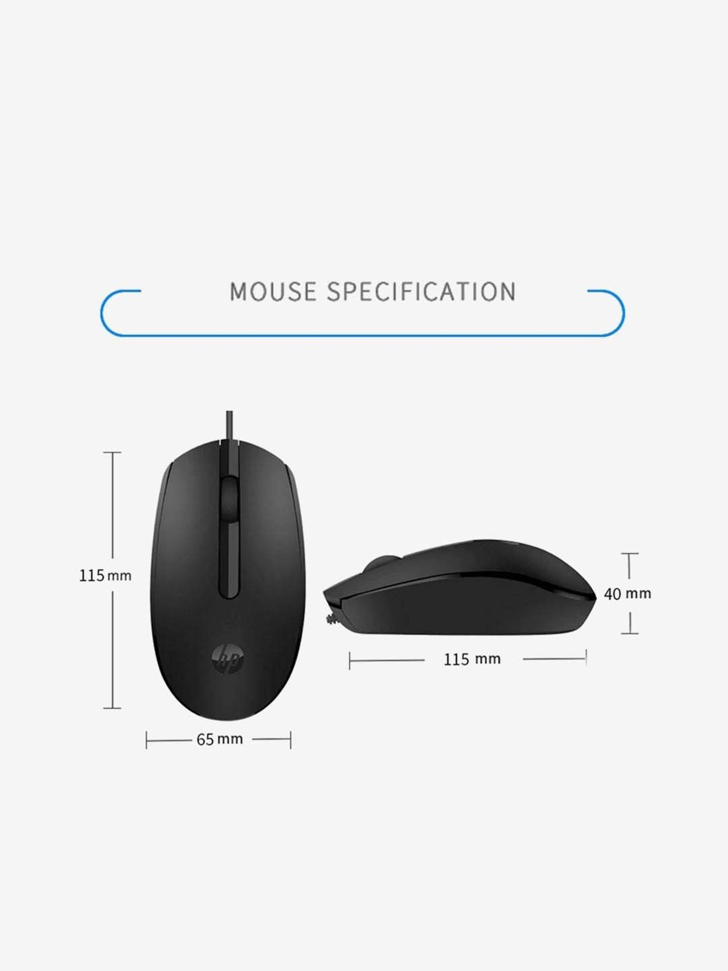 HP HY M10 7YA10PA Wired Mouse (Black)