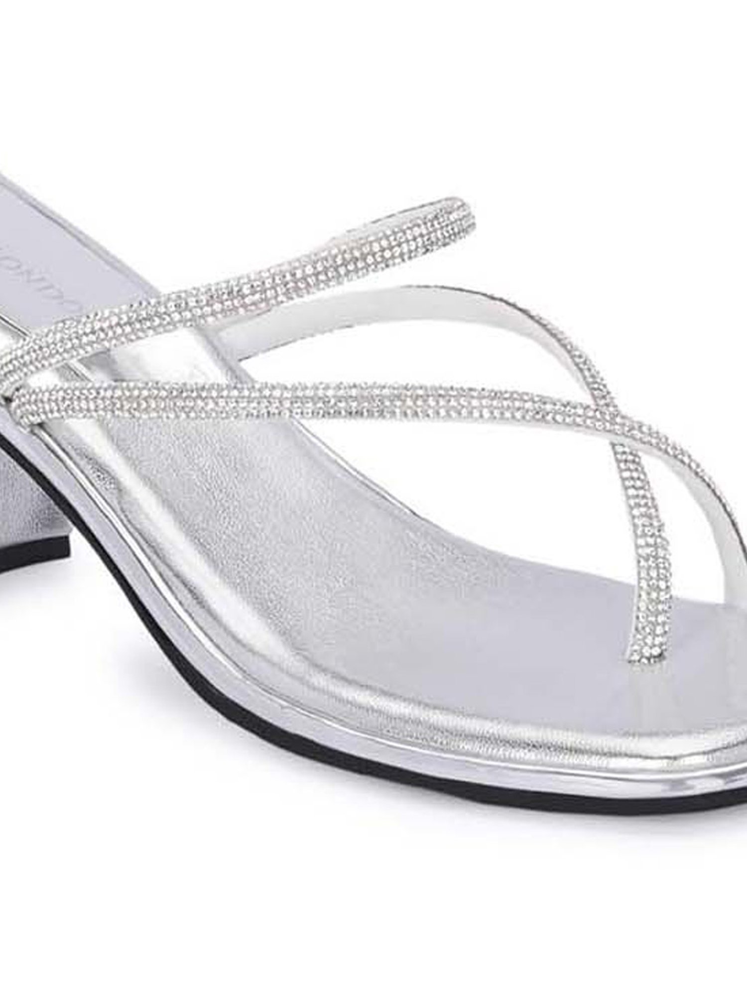 Clog London Women's Silver Toe Ring Sandals