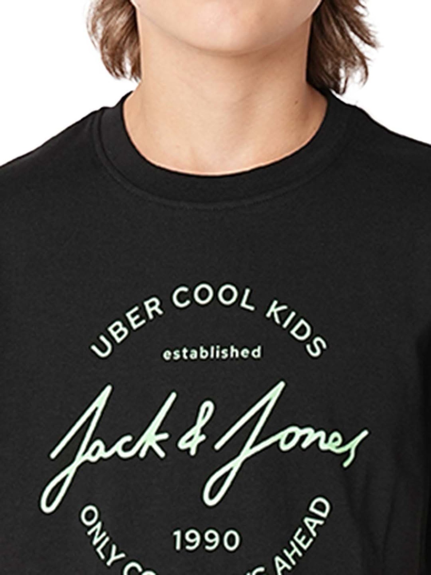 Pantaloons Junior Navy Cotton Printed T-Shirt