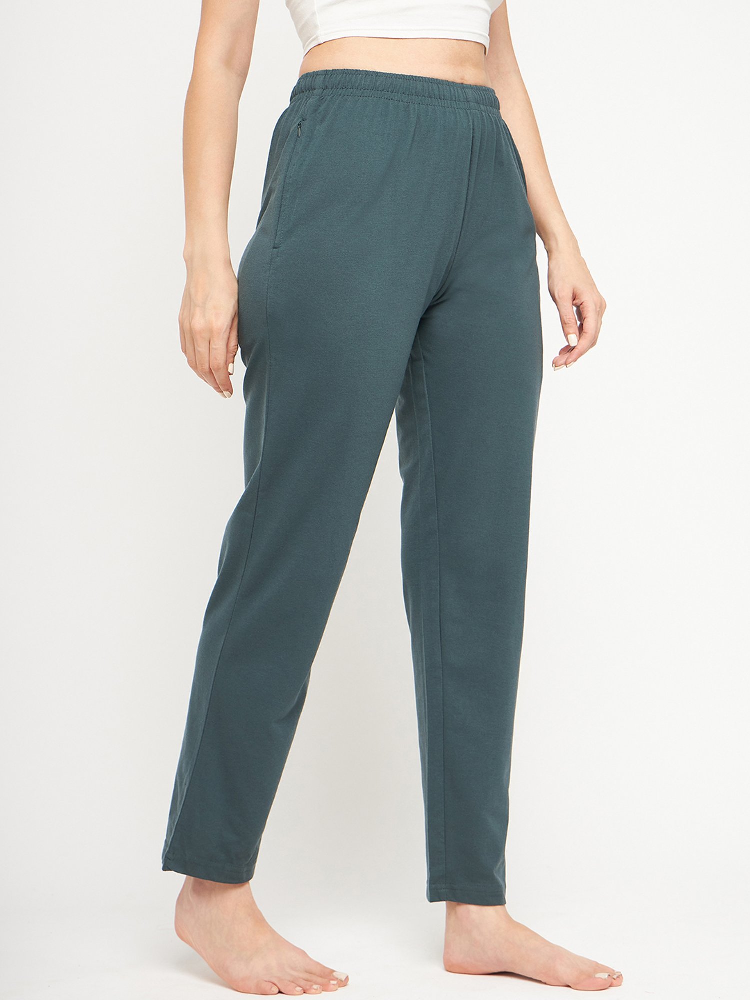 Okane Green Mid Rise Lounge Pants