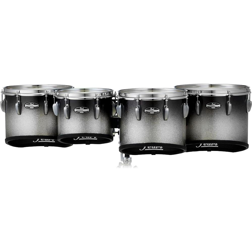 Pearl Championship CarbonCore Marching Tenor Drums Quad Sonic Cut 10, 12, 13, 14 in. Black Silver Burst #368