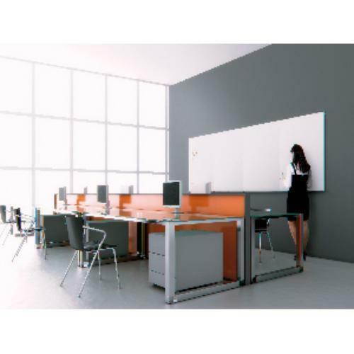 Mastervision Tile Whiteboard - 45.28" Width X 29.53" Height - White - Frame -
