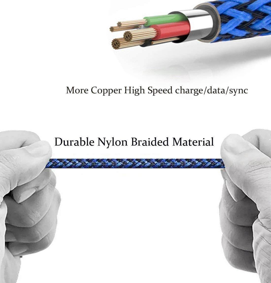 Micro USB Cable Android Tablet Charger Fast Long Charging Cord 10 FT 3Pack Braided Android Phone Charger For Samsung Galaxy S7/S6/S4/J7/J3/Note5/Tab 3/4/A/E,LG V10 PS4 Xbox One
