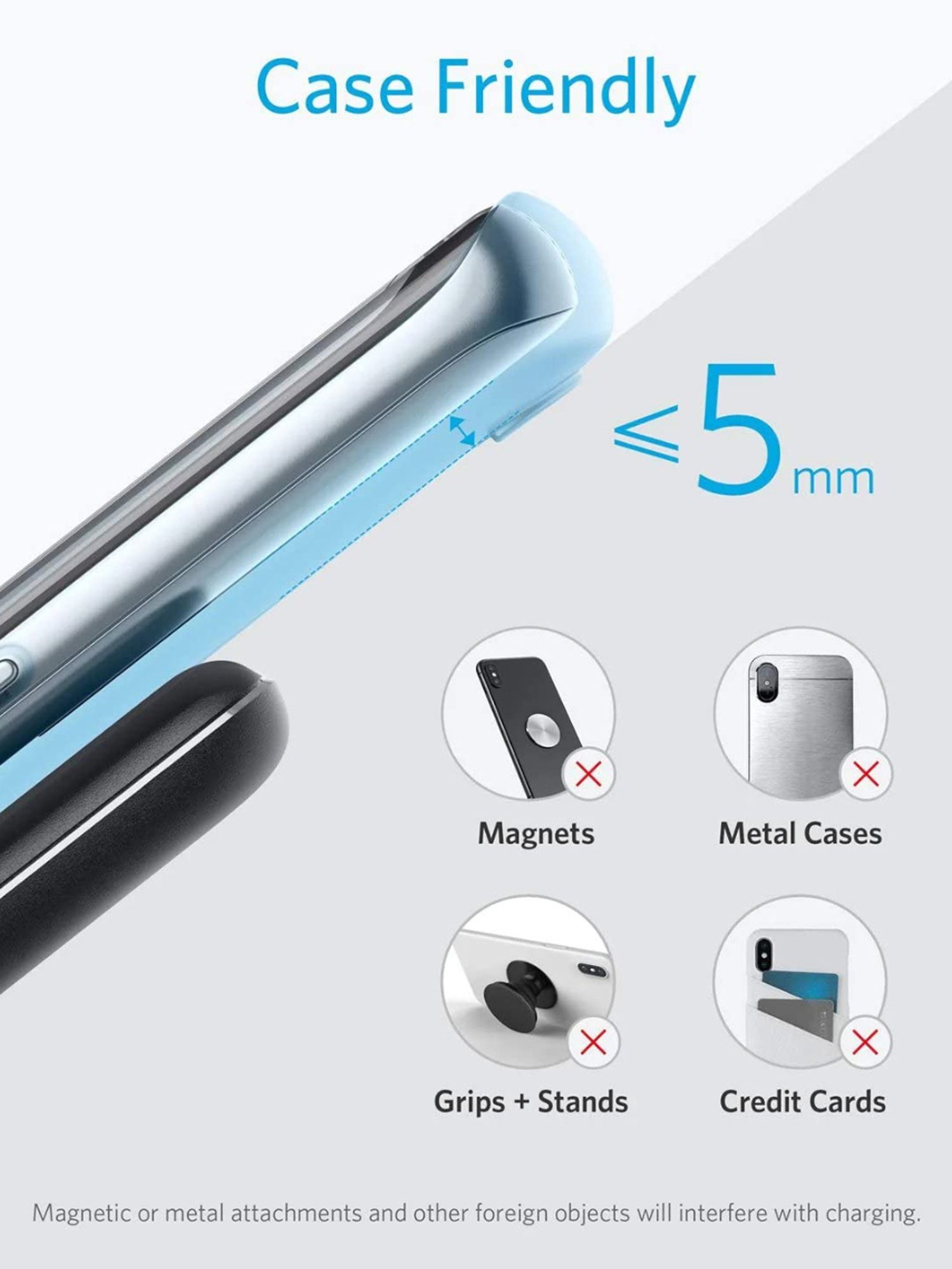 Anker PowerWave Evo A2523011 Stand with QC 3.0 Wireless Charger (Black)