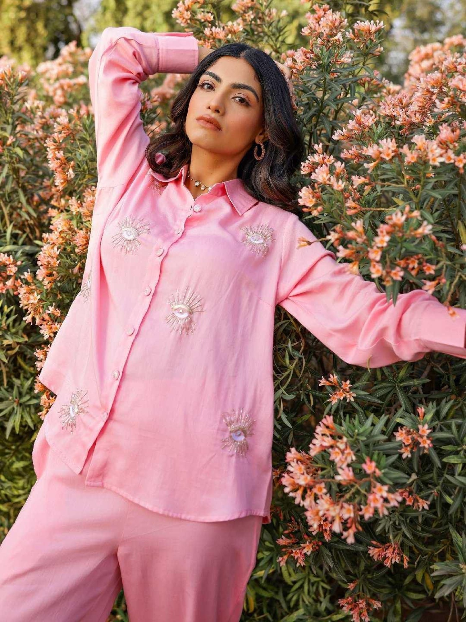 Gulaal Pink Frida Printed Shirt