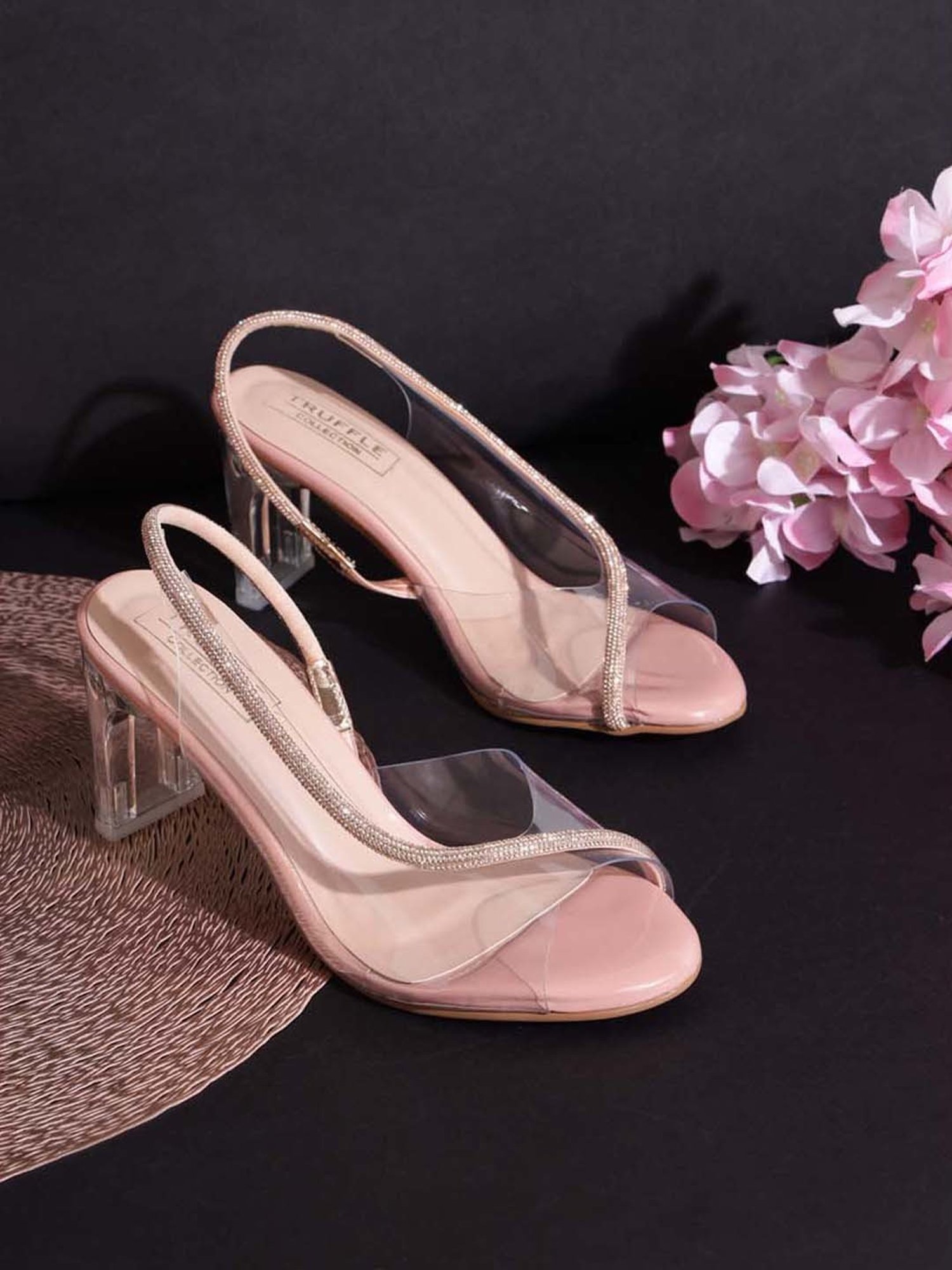 Truffle Collection Women's Nude Sling Back Sandals