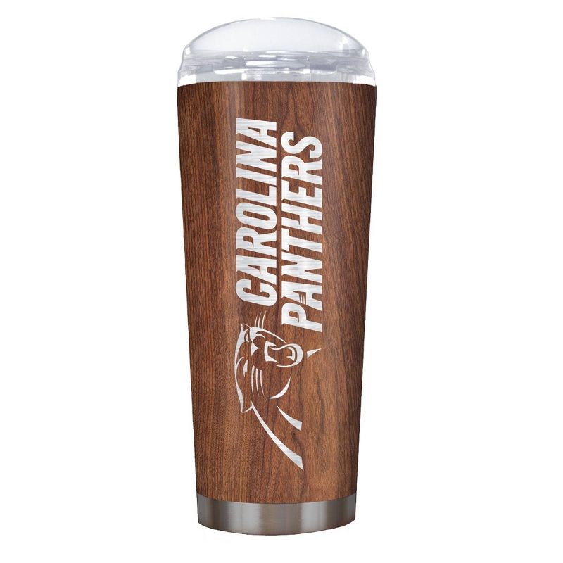 NFL Carolina Panthers 18oz Woodgrain Roadie Tumbler