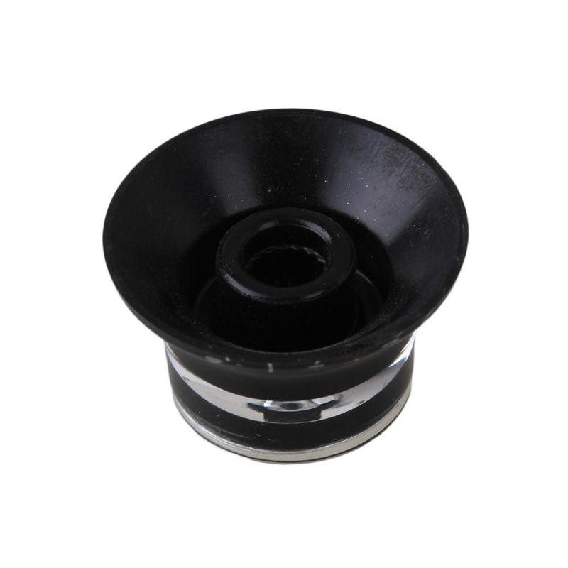 BQLZR Top Hat Guitar Plastic 10 Tone Knobs & 20 Volume Knobs Black w/ Aluminium Cap