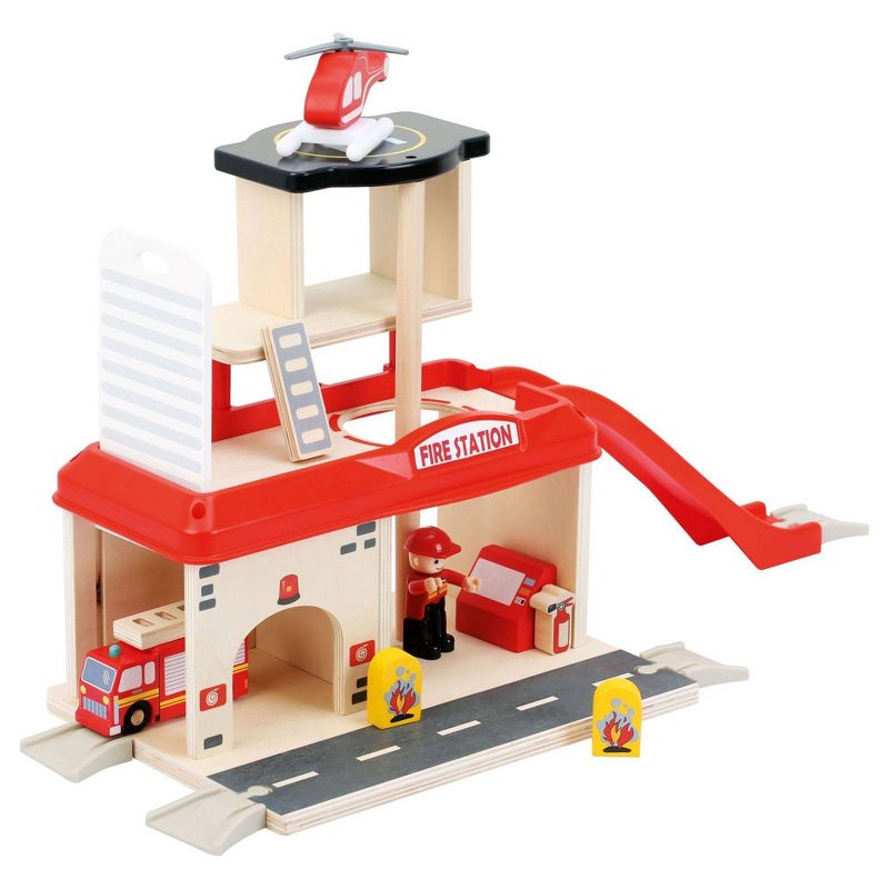 Small Foot Wooden Toys Fire Station Playset