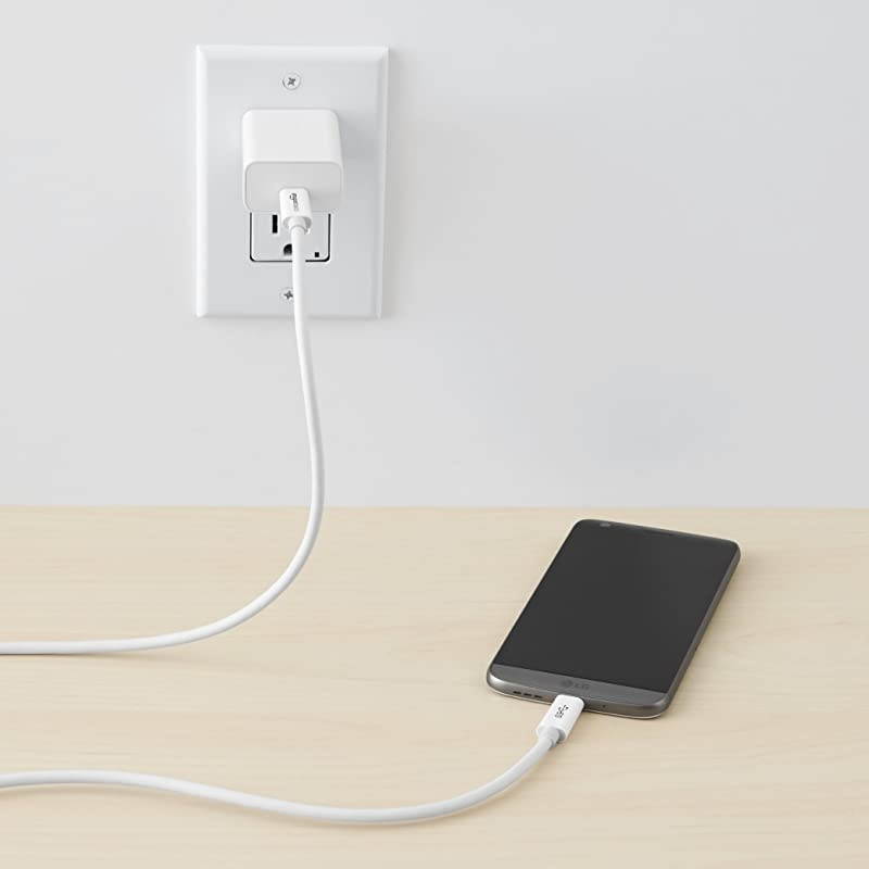 USB TypeC to USB TypeC 31 Gen1 Adapter Charger Cable 6 Feet 18 Meters White