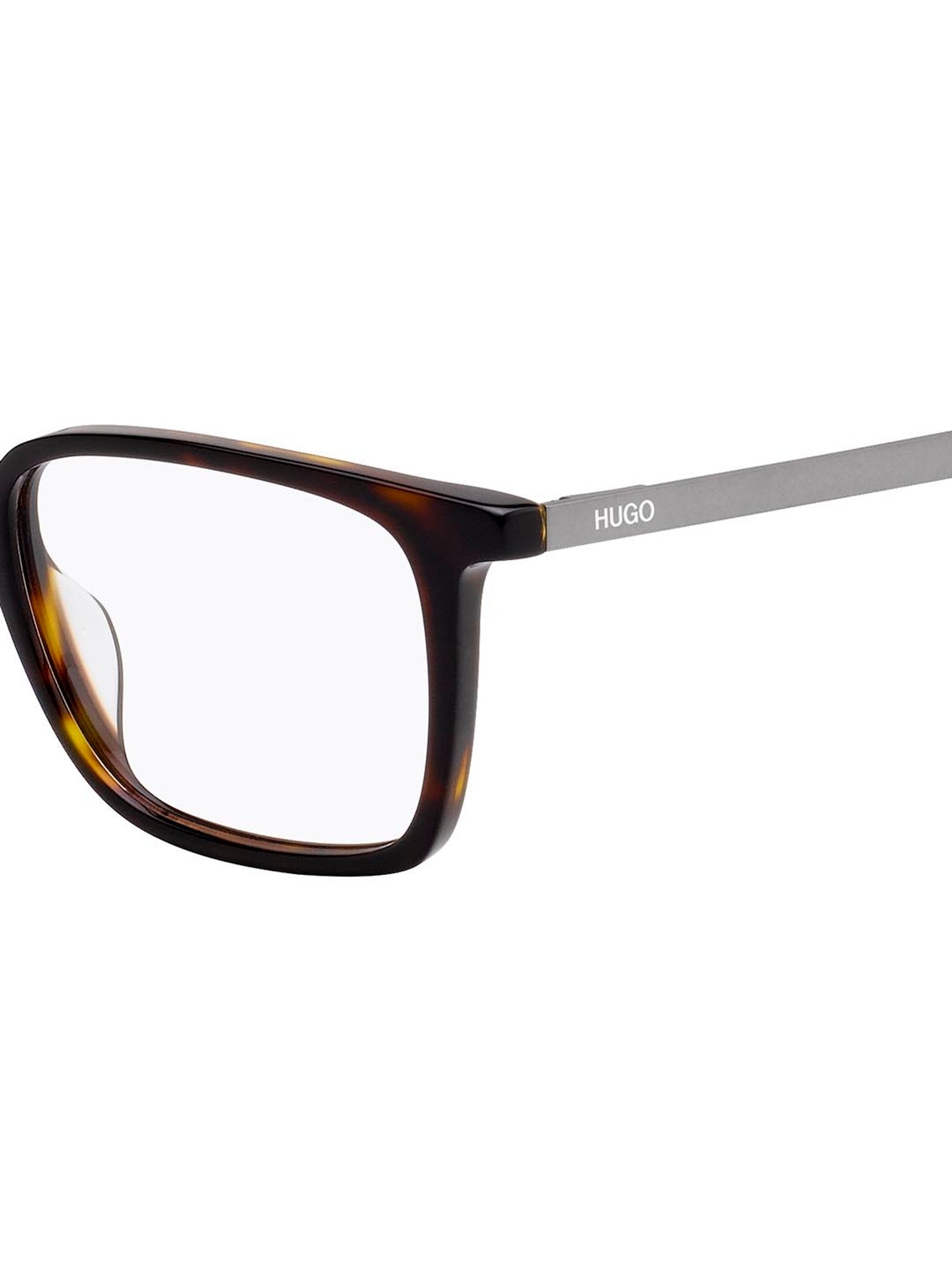 HUGO Brown Rectangular Eye Frames for Men