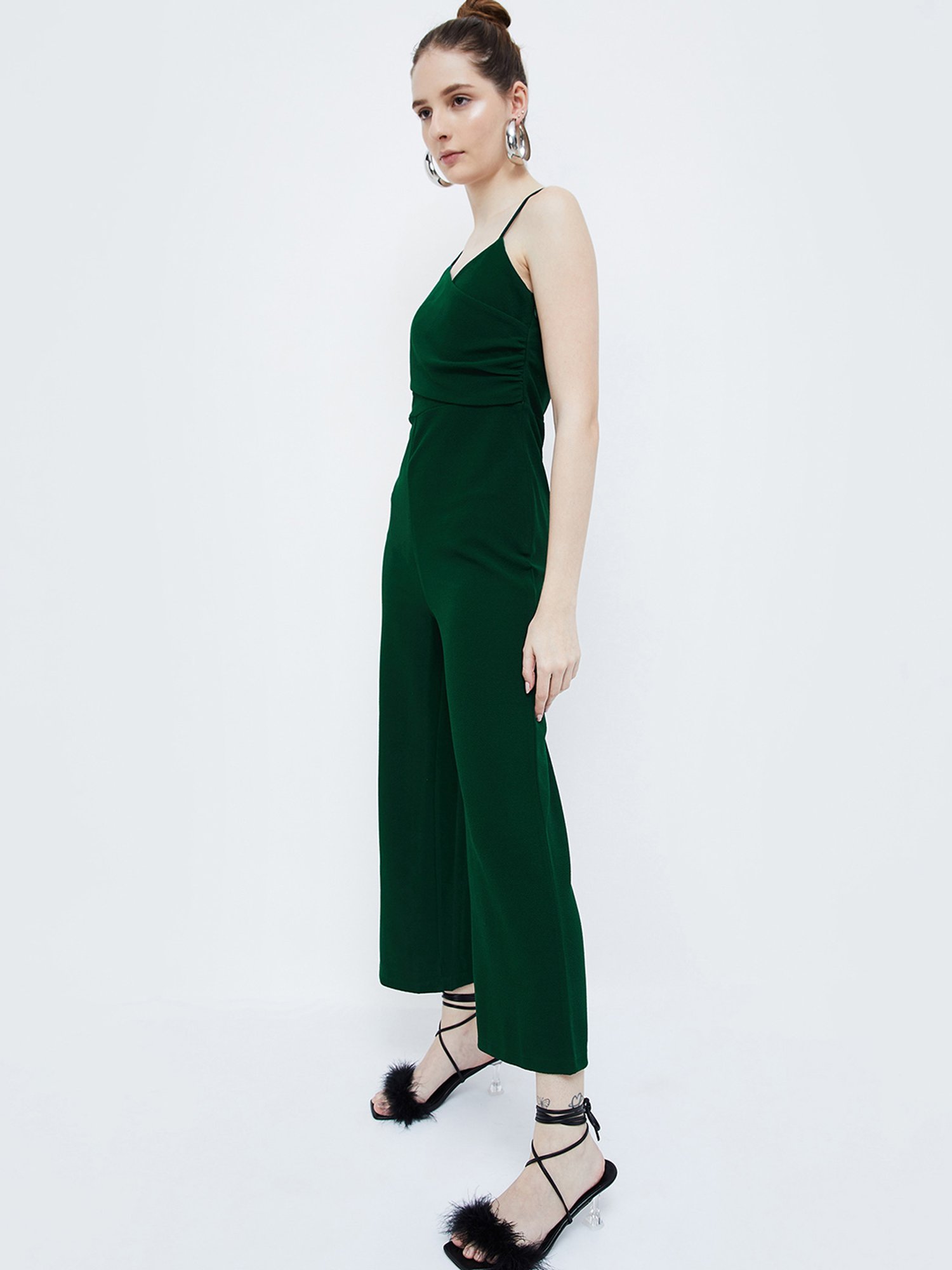 Ginger by Lifestyle Green Sleeveless Jumpsuit
