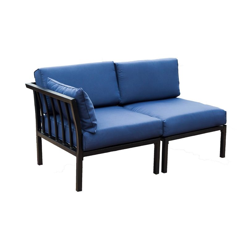 Corner Armless Patio Loveseat - Patio Festival