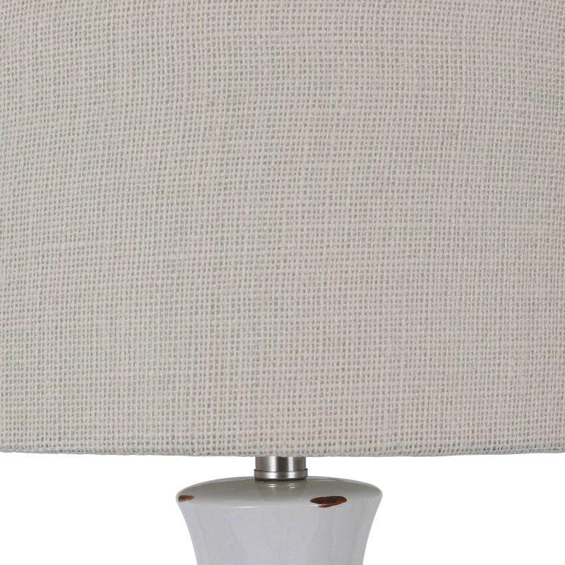 30" Ceramic Callie Table Lamp White - Decor Therapy