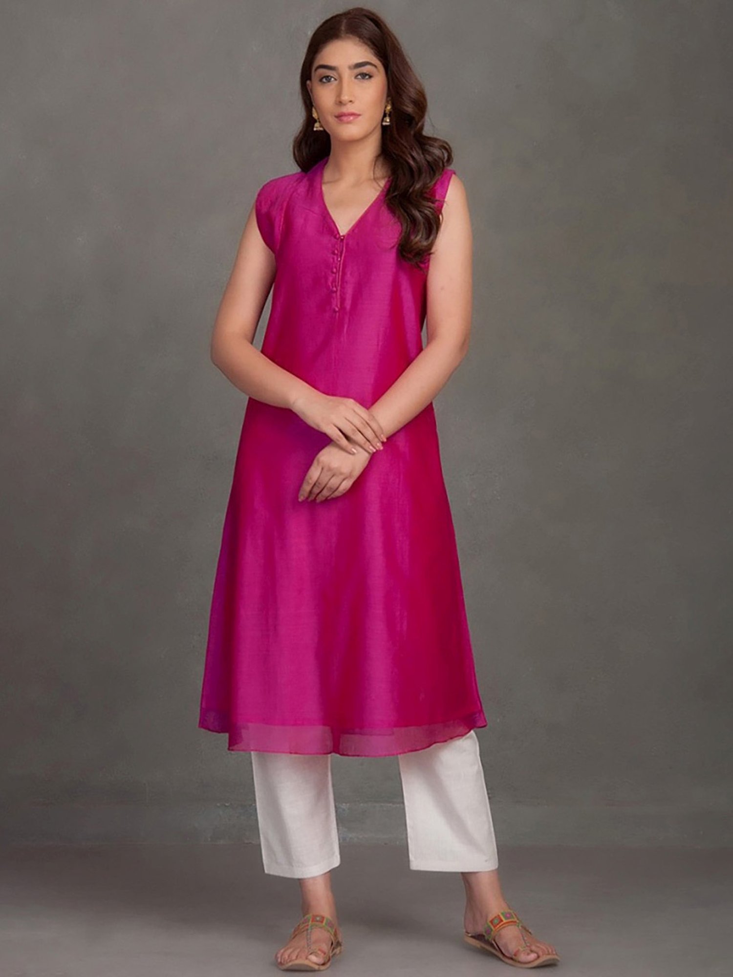 Smriti Gupta Rozanna Fuschia Kurta
