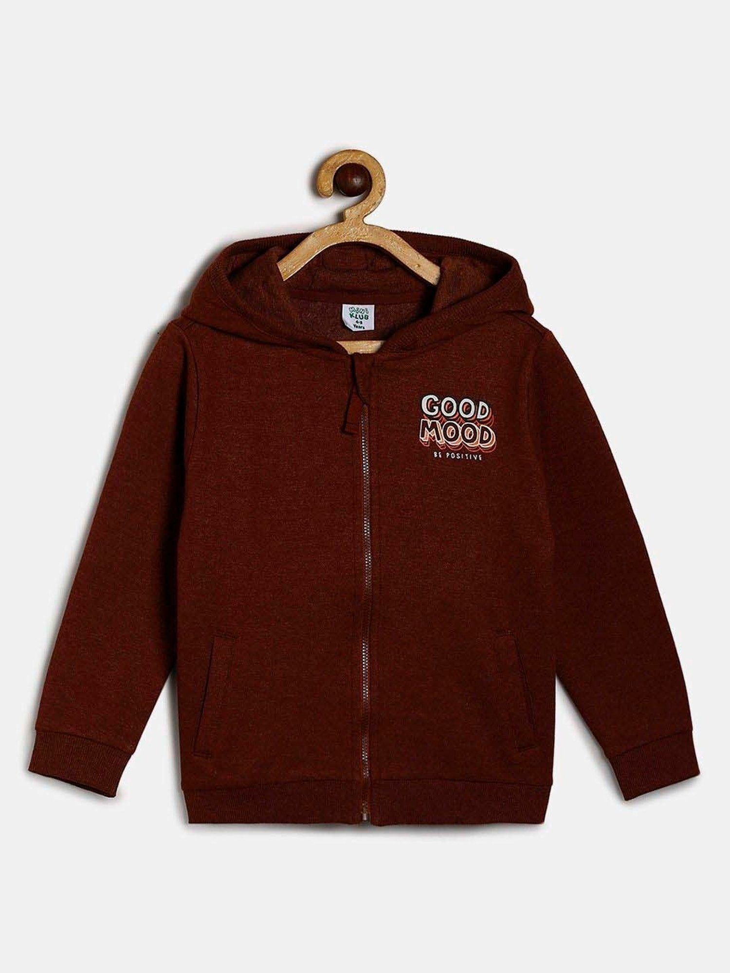 MINIKLUB Kids Brown Cotton Printed Full Sleeves Jacket