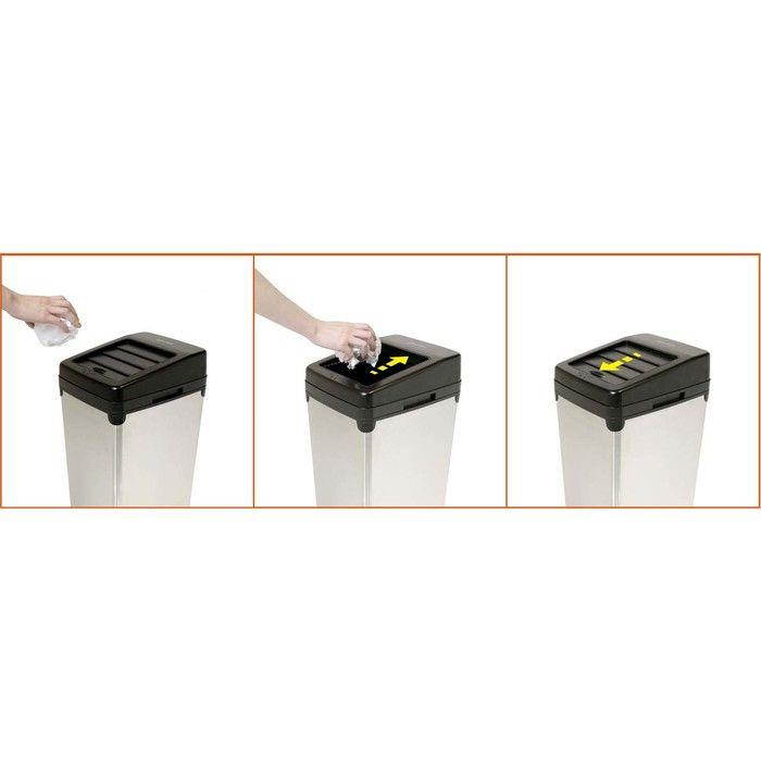 iTouchless IT14SC 52 Liter Touchless Trashcan Square Stainless