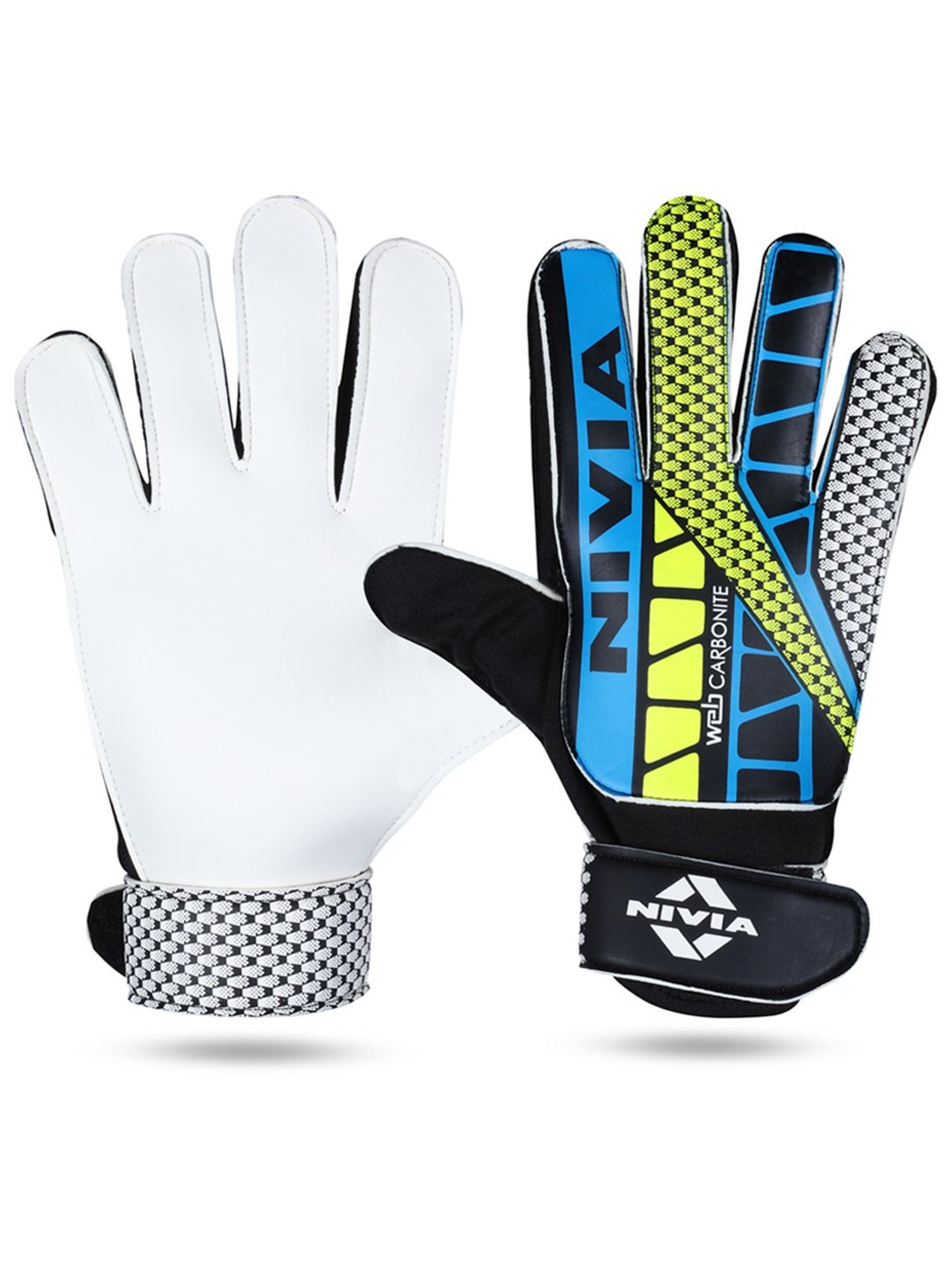 Nivia Carbonite Web Goalkeeper Gloves (Multicolor) Size - S