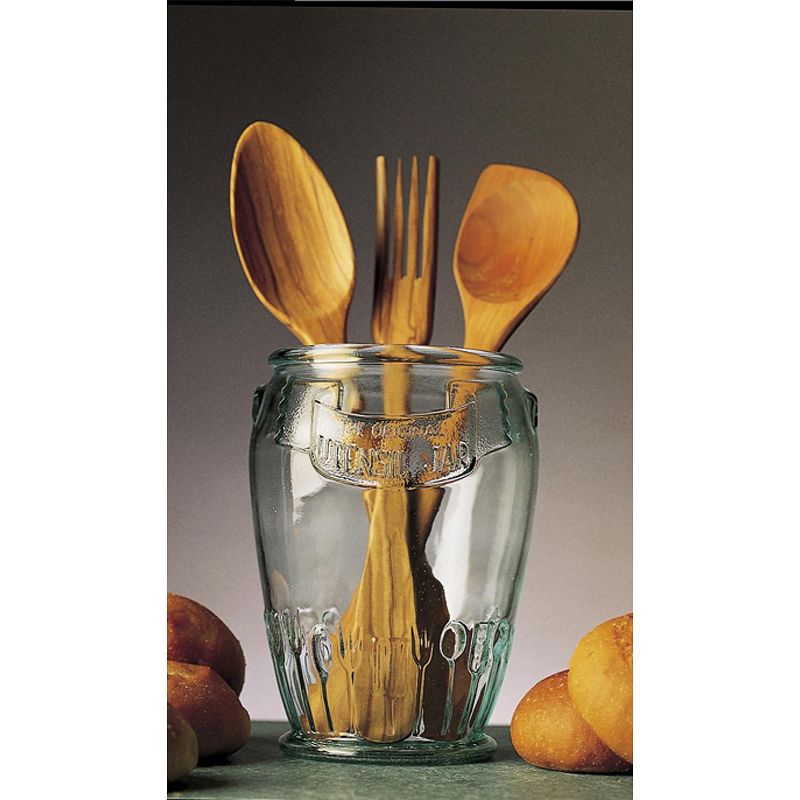 Amici Home Italian Recycled Green Utensil Jar