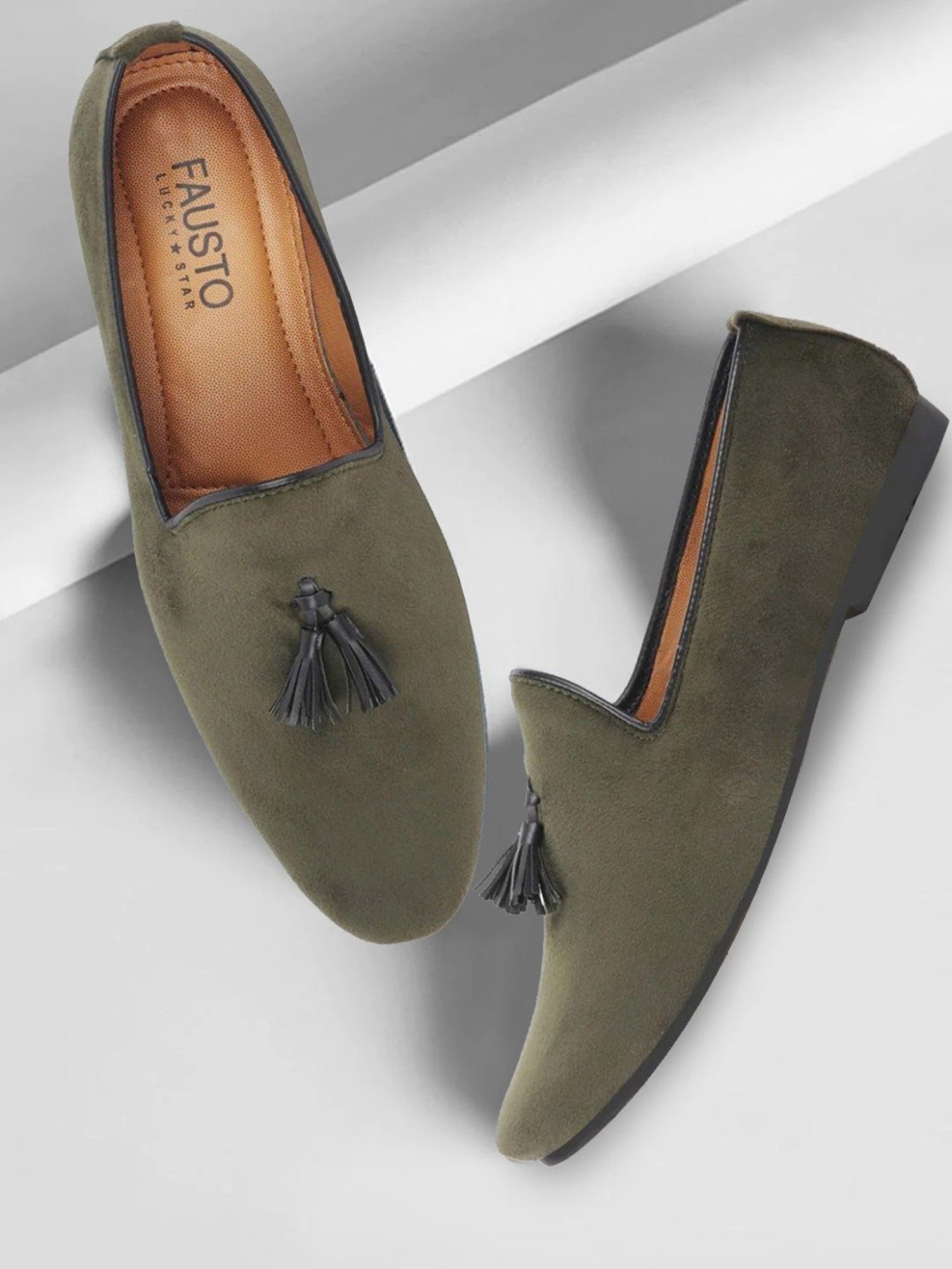Fausto Men's Olive Casual Mocassins