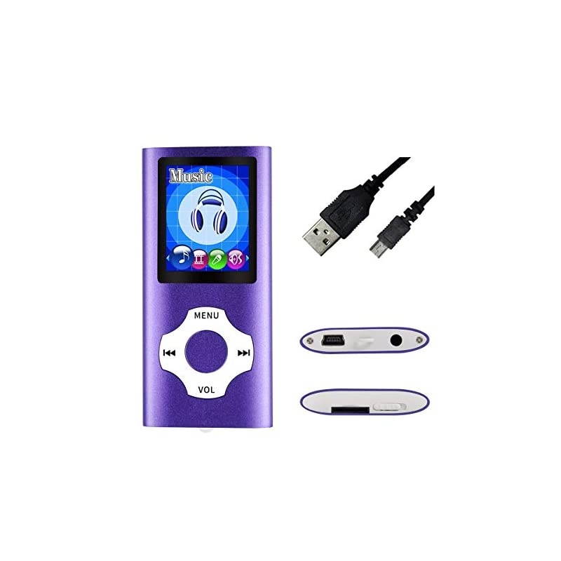 Digital, Compact and Portable MP3 / MP4 Player (Max Support 64 GB) with Photo Viewer, E-Book Reader and Voice Recorder and FM Radio Video Movie in Purple