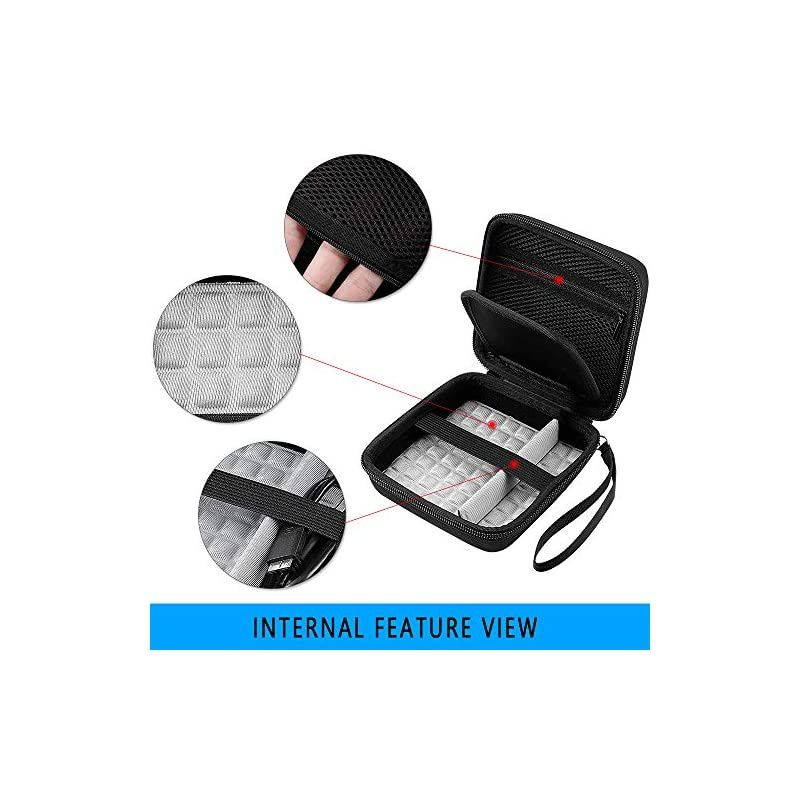Travel Case for RAVPower FileHub, Travel Router AC750 / N300, 2.5 Inch Portable SSD, MP3 Player, Power Bank, USB Cable and More.