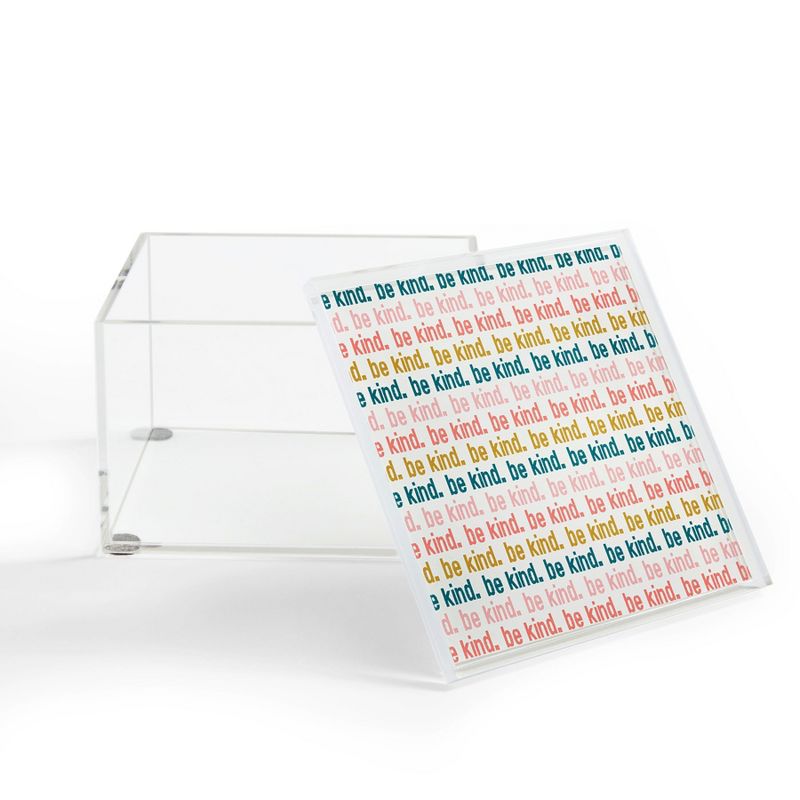 Little Arrow Design Co be kind I 4" x 4" Acrylic Box - Deny Designs