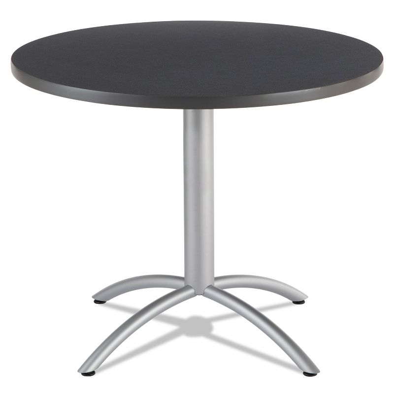Iceberg Caf'eWorks Table 36 dia x 30h Graphite Granite/Silver 65628