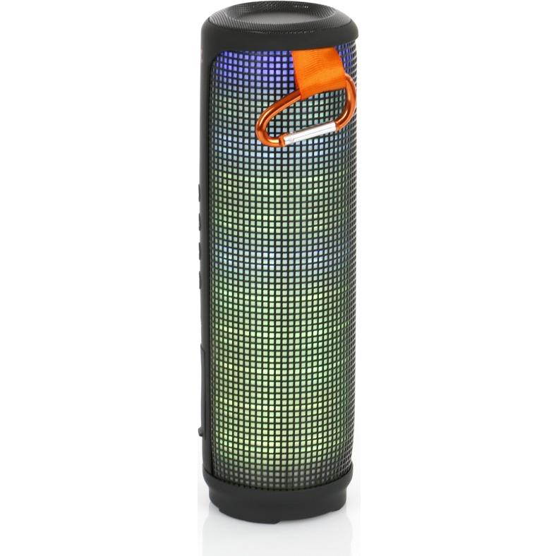 QFX BT-300 Sound Burst Pro Portable Speaker With Bluetooth/LED Lights/Mic (Black)