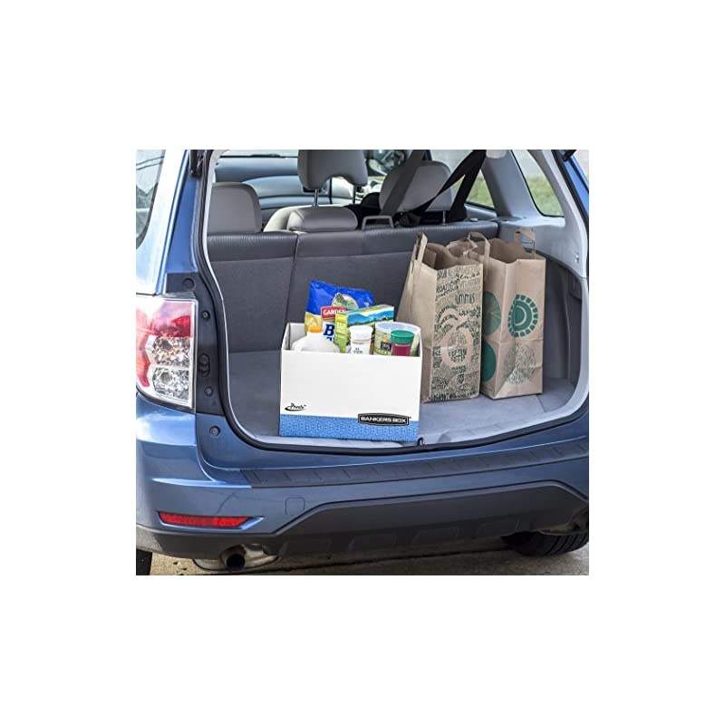 PRESTO Heavy-Duty Storage Boxes with Ergonomic Handles, Instant Assembly, Lift-Off Lid, Letter/Legal, Case of 12 (0063601)