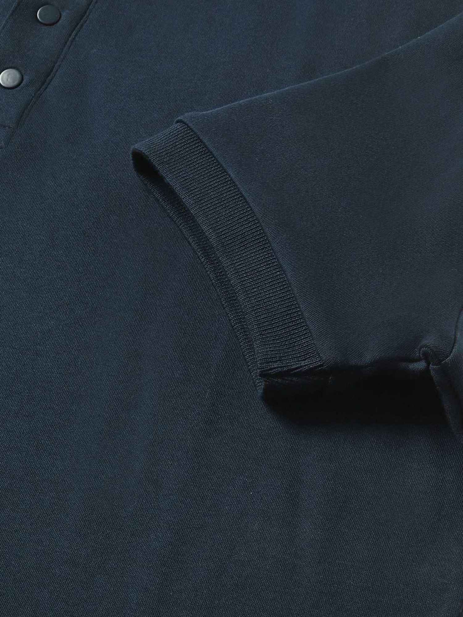 The Bear House Blue Cotton Regular Fit Polo T-Shirt