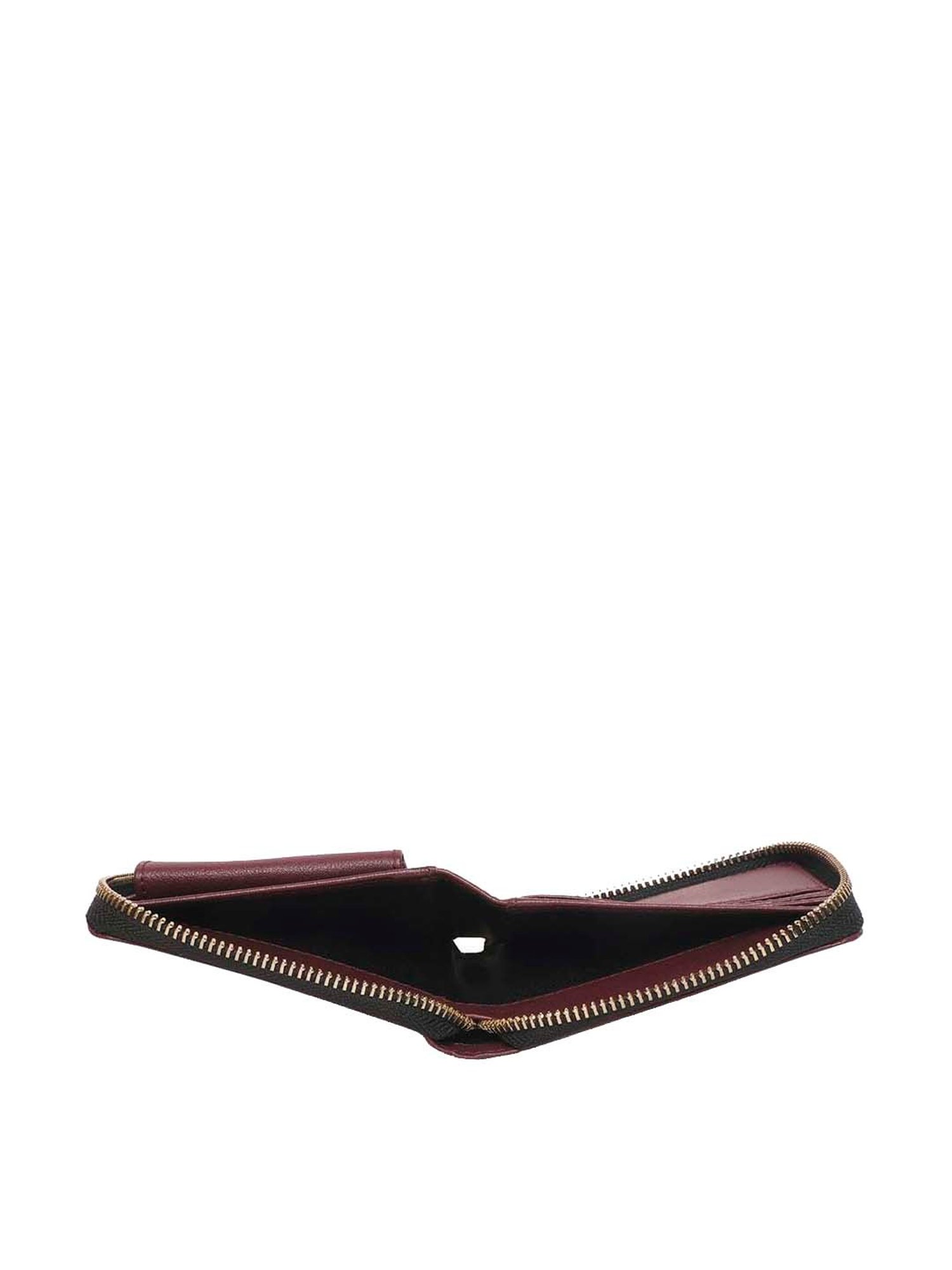 BELWABA Maroon Solid Zip Around Wallet for Women