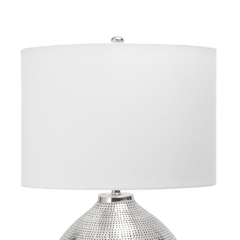 nuLOOM Islip 24" Iron Table Lamp Lighting - Nickel 23.5" H x 14" W x 14" D