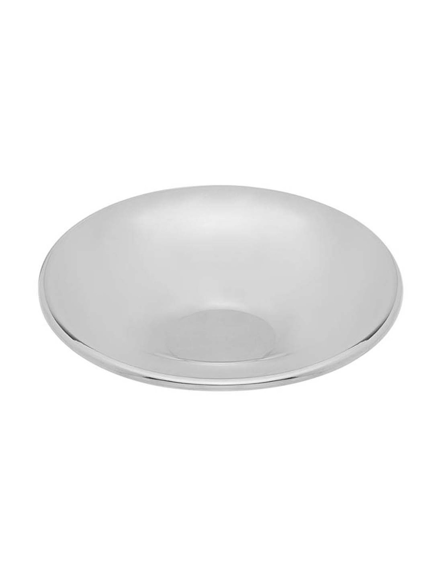 ellementry Silver Glossy Stainless Steel Serving Bowls - Set of 1