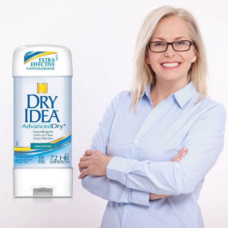 Dry Idea AdvancedDry Unscented Hypo-Allergenic Clear Gel Antiperspirant & Deodorant 3-oz.
