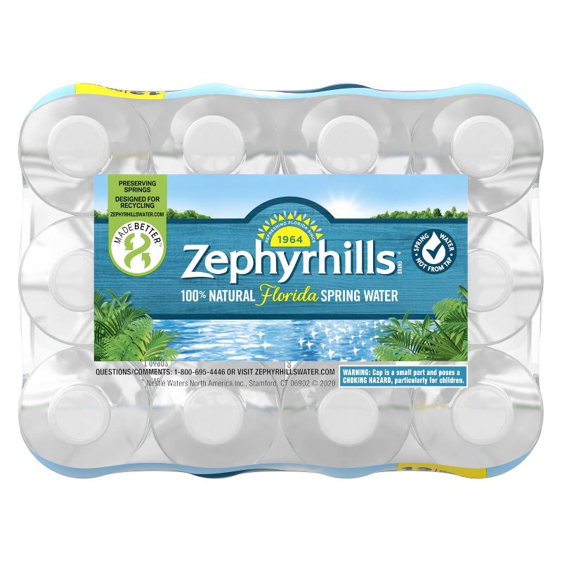 Zephyrhills Brand 100% Natural Spring Water - 12pk/12 fl oz Bottles