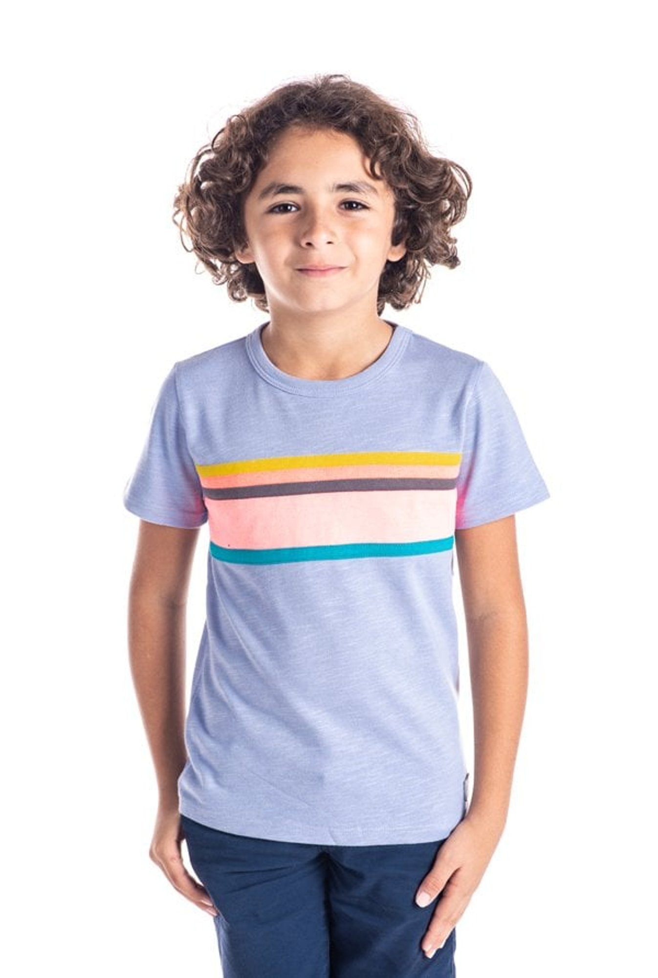 Cherry Crumble By Nitt Hyman Boys Multicolor Striped T-Shirt