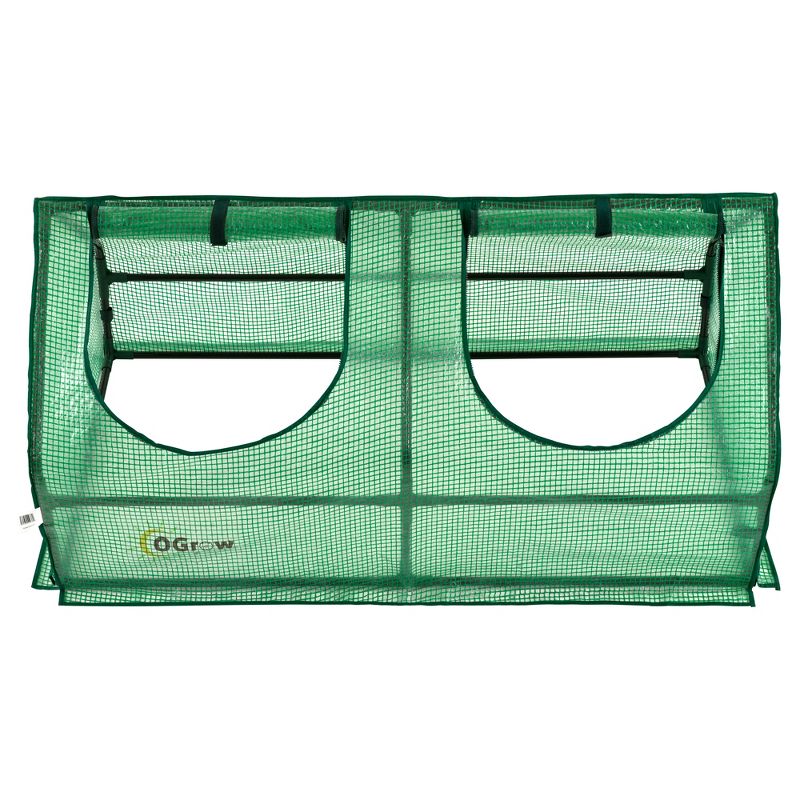 Compact Outdoor Seed Starter Greenhouse Cloche With Pe Protection Cover For Protected Gardening - Green - Ogrow