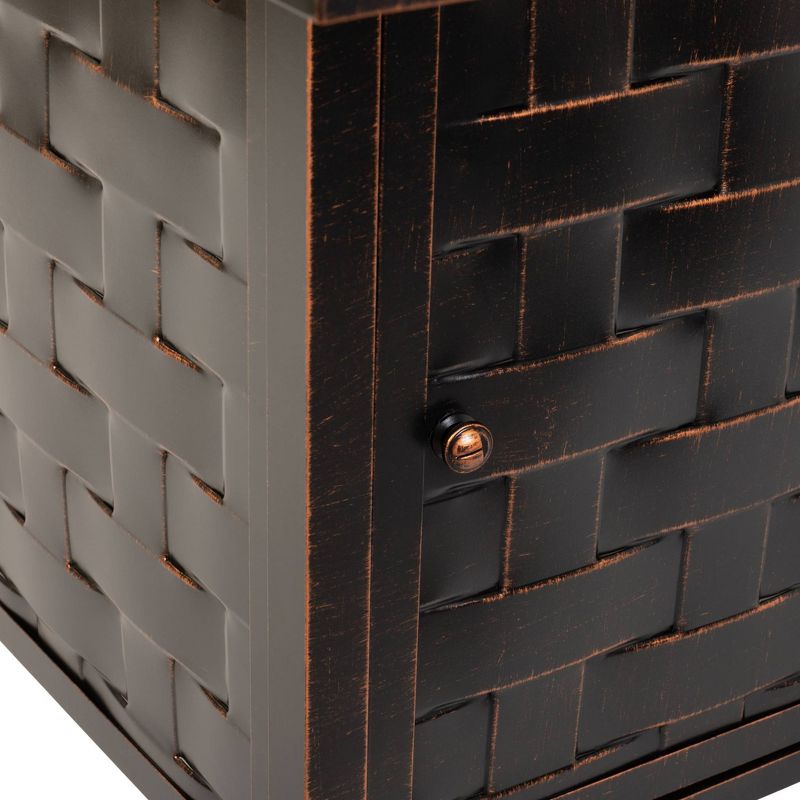 DeckMate 30371 Avondale Outdoor Backyard Patio Portable Steel Fire Bowl Fire Pit, Antiqued Copper Finish