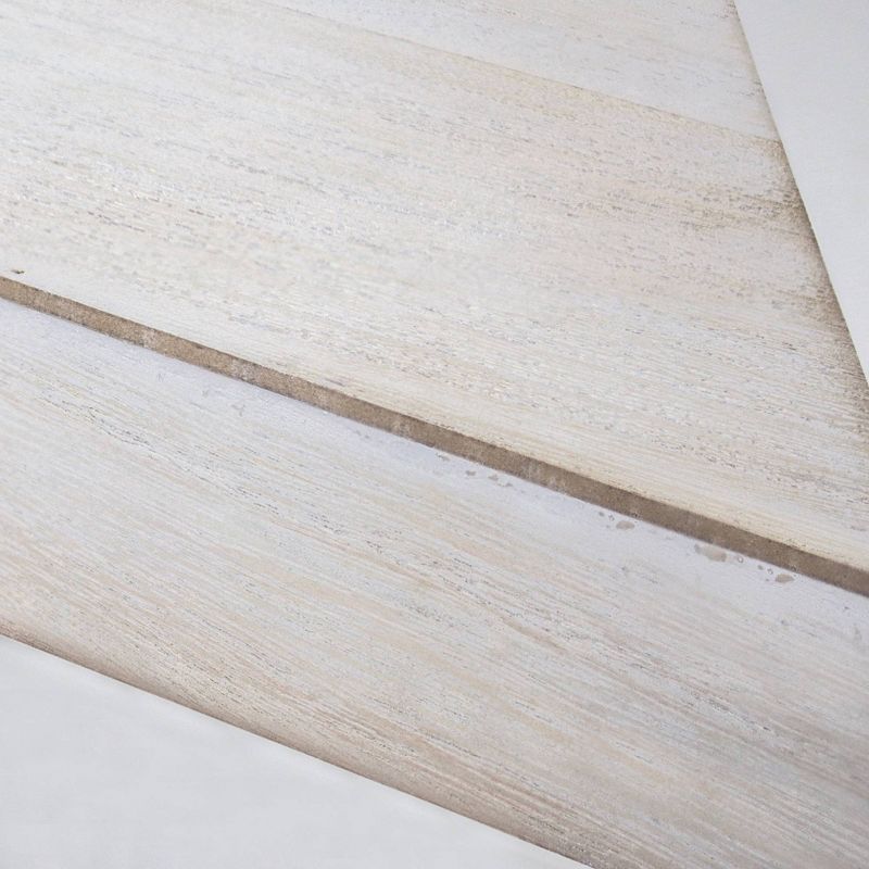 8" x 16" Set of 2 Whitewash Wood Floating Corner Shelves Off White - Crystal Art Gallery