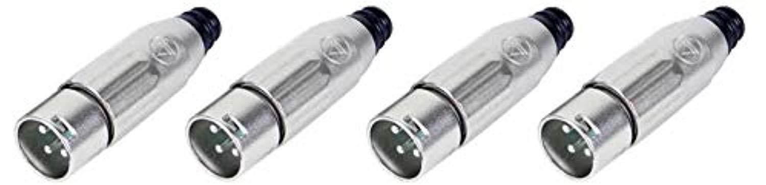 (4 pack) new genuine switchcraft aaa3mz 3 pin xlr male mic connector cable mount