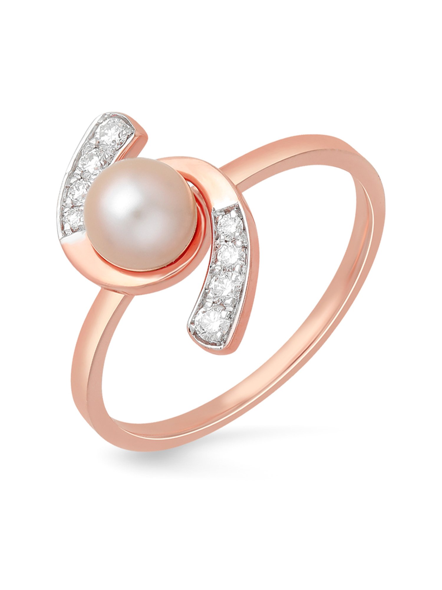 Malabar Gold and Diamonds 18k Rose Gold Diamond Ring