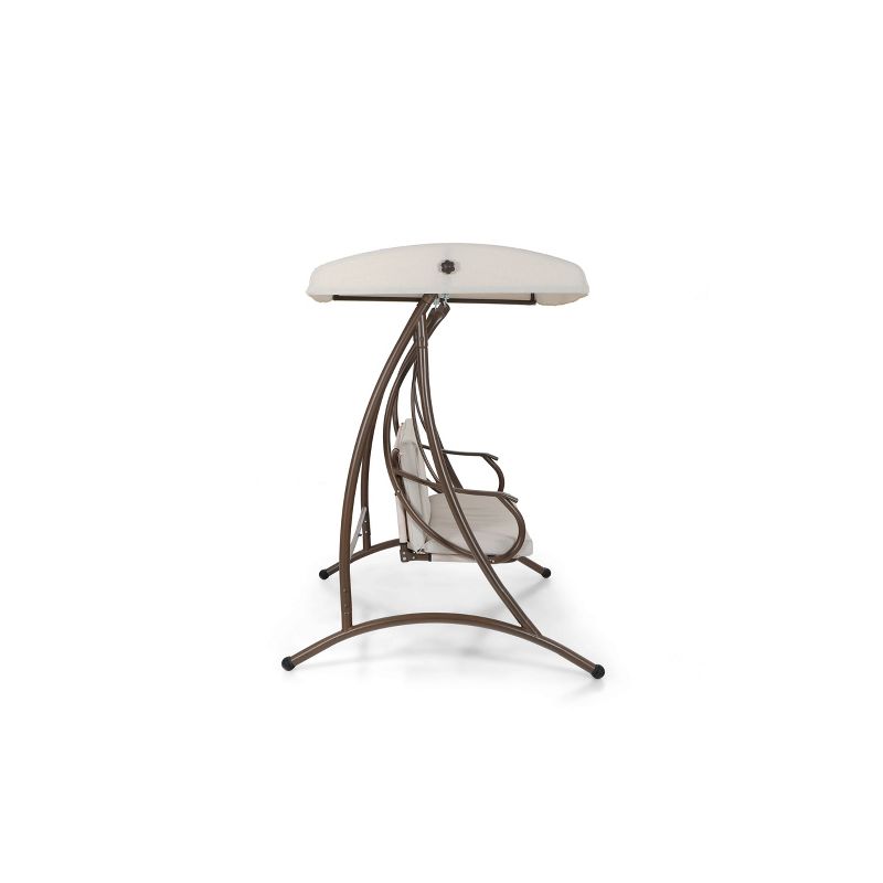 La Siesta HAL21-1 Habana Organic Cotton Lounger Comfortable Indoor Outdoor Hammock Chair with Suspension Set and Bamboo Spreader, Nougat