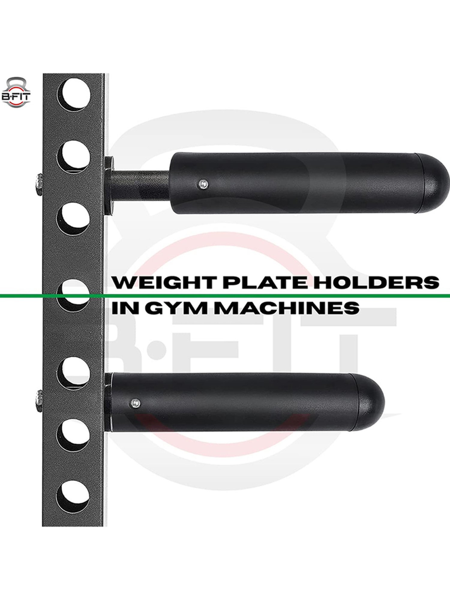 B Fit 2 Piece Nylon Adapter Sleeve 8", Convert 1" Bars or Posts to 2" Olympic Bars (Black)