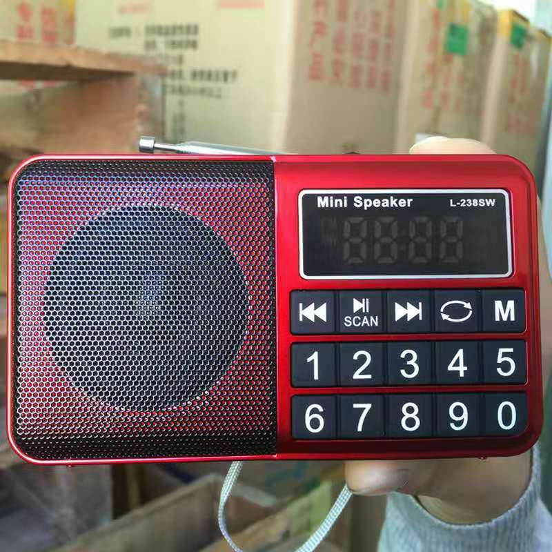 Lejiahong L238 SW/AM/FM Multi-Band Speaker Portable Digital Radio Receiver Stereo Radio with LED Display Radio Support 16GB TF Card Gift