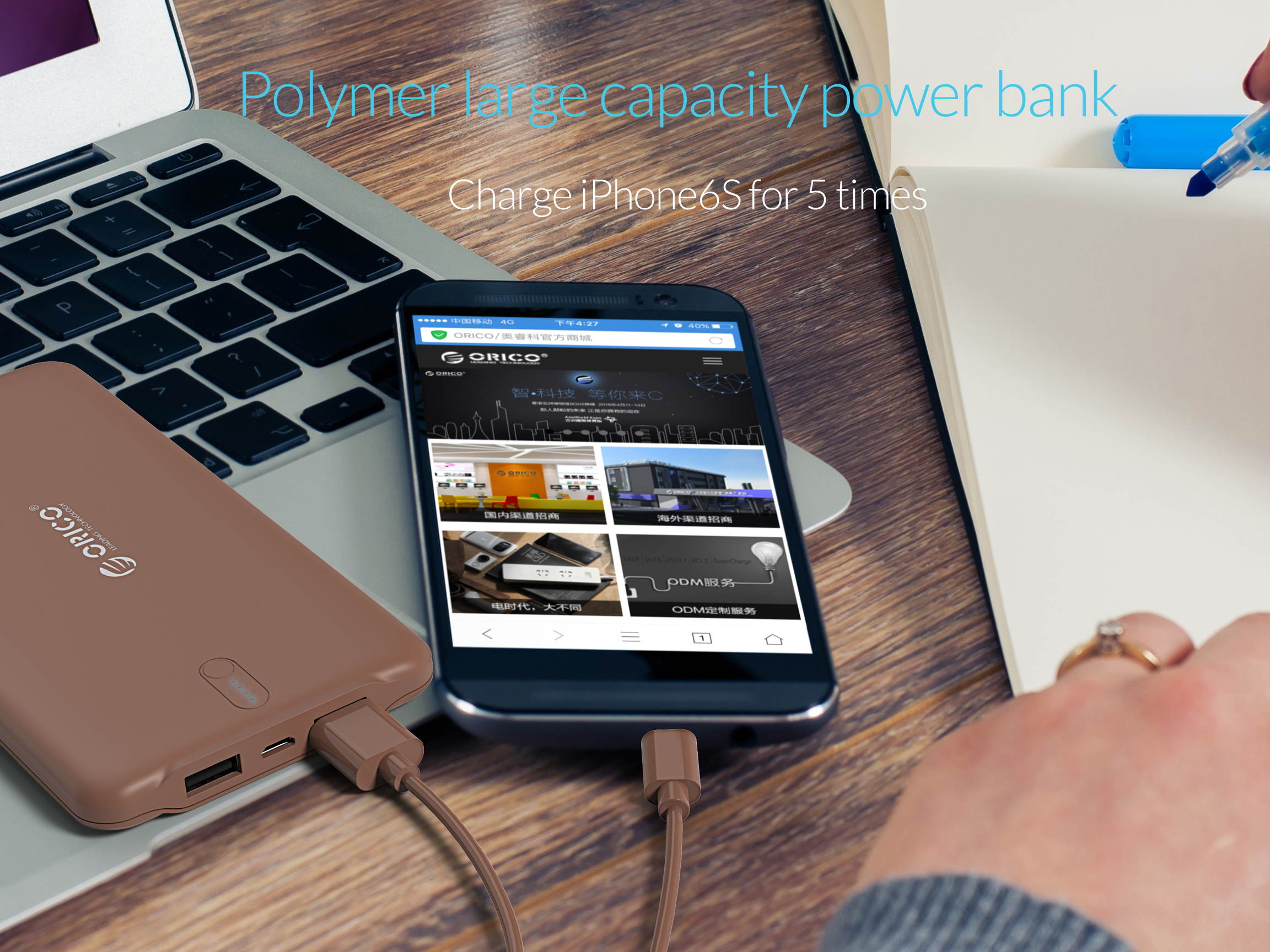 ORICO  Ultra Slim High Capacity Travel Battery Portable 10000mAh Pack Power Bank Dual USB 5V2.4A Charger with LED Power Indicator
Technology for iPhone, Samsung Galaxy and More -White (D10000)