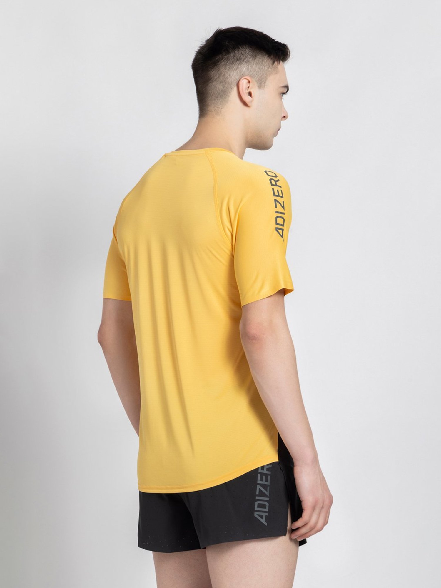 adidas Orange Slim Fit Printed Running T-Shirt