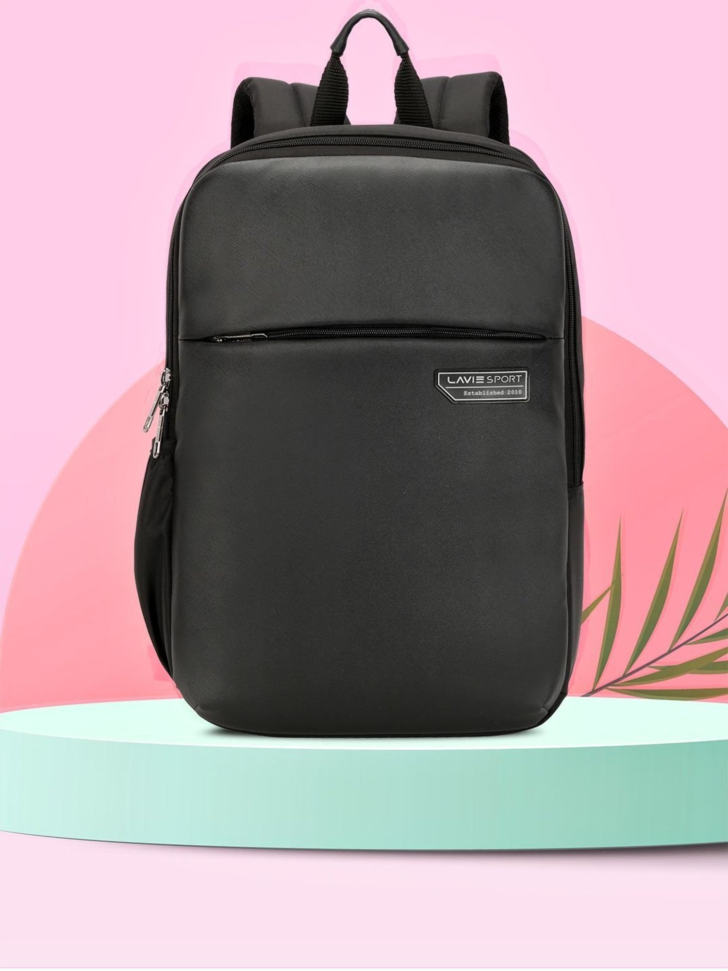 LAVIE SPORT Grey Polyester Medium Laptop Backpack