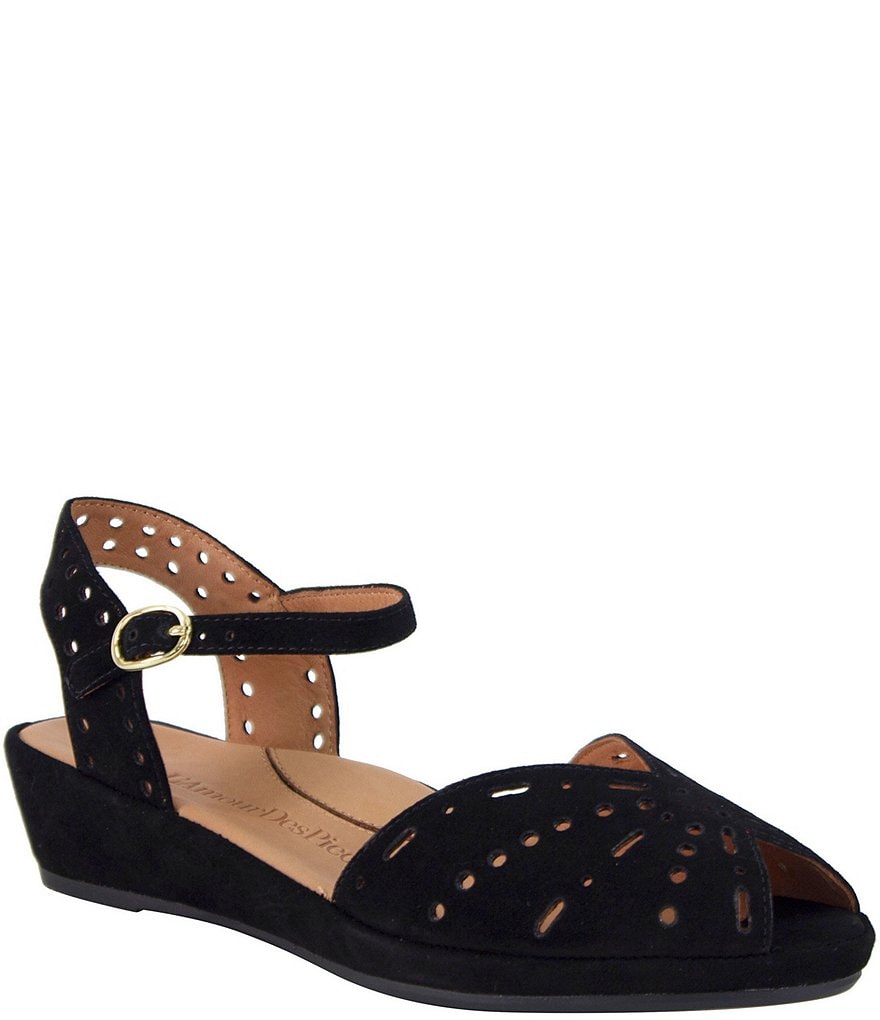 L'Amour Des Pieds Brenn Suede Wedge Sandals