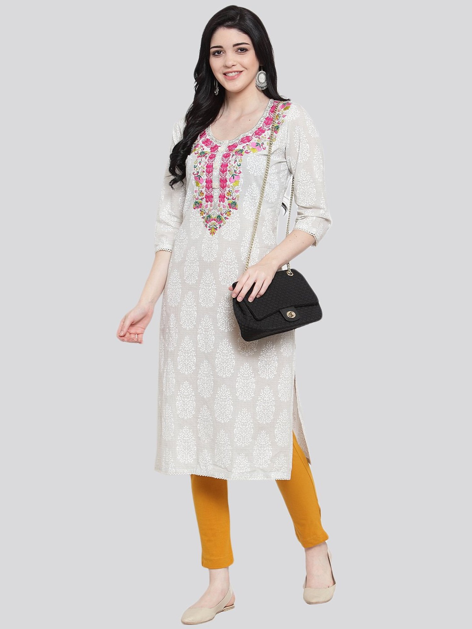 TAG 7 Mustard Cotton Leggings - Pack Of 2